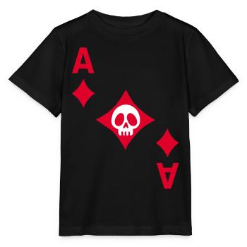 Diamantenschädel - Stanley/Stella Kinder T-Shirt MINI CREATOR  - Schwarz - Vorne - Mikhail (115cm)
