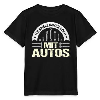 I still play with car mechanic - Stanley/Stella MINI CREATOR Kids’ T-Shirt - black - Front - Mikhail (115cm)