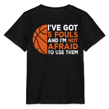 Hoops Basketball Player Streetball Hooping 5 Fouls - Stanley/Stella MINI CREATOR Kids’ T-Shirt - black - Front - Mikhail (115cm)