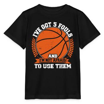 Hoops Basketball Player Streetball Hooping 5 Fouls - Stanley/Stella MINI CREATOR Kids’ T-Shirt - black - Front - Mikhail (115cm)