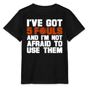 Hoops Basketball Player Streetball Hooping 5 Fouls - Stanley/Stella MINI CREATOR Kids’ T-Shirt - black - Front - Mikhail (115cm)
