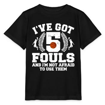 Hoops Basketball Player Streetball Hooping 5 Fouls - Stanley/Stella MINI CREATOR Kids’ T-Shirt - black - Front - Mikhail (115cm)