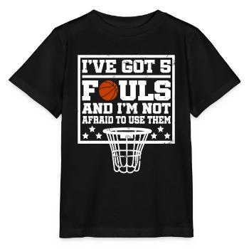 Hoops Basketball Player Streetball Hooping 5 Fouls - Stanley/Stella MINI CREATOR Kids’ T-Shirt - black - Front - Mikhail (115cm)