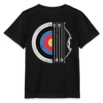 Bogenschießen Zielbogen Pfeil Jagd Bogenschütze Bogenjäger - Stanley/Stella Kinder T-Shirt MINI CREATOR  - Schwarz - Vorne - Mikhail (115cm)