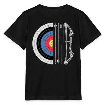 Bogenschießen Zielbogen Pfeil Jagd Bogenschütze Bogenjäger - Stanley/Stella Kinder T-Shirt MINI CREATOR  - Schwarz - Vorne - Mikhail (115cm)