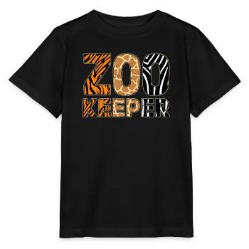 Zookeeper Costume African Animal Safari Zoo Keeper - Stanley/Stella MINI CREATOR Kids’ T-Shirt - black - Front - Mikhail (115cm)