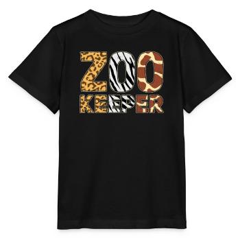 Zookeeper Costume African Animal Safari Zoo Keeper - Stanley/Stella MINI CREATOR Kids’ T-Shirt - black - Front - Mikhail (115cm)