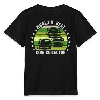Münzsammler Lustige Münzen sammeln Numismatik - Stanley/Stella Kinder T-Shirt MINI CREATOR  - Schwarz - Vorne - Mikhail (115cm)