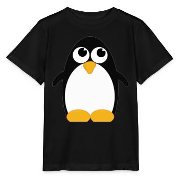 Pinguin (penguin) 01 - Stanley/Stella Kinder T-Shirt MINI CREATOR  - Schwarz - Vorne - Mikhail (115cm)