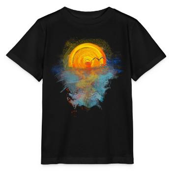 lever du soleil - T-shirt bio MINI CREATOR Stanley/Stella Enfant - noir - Devant - Mikhail (115cm)