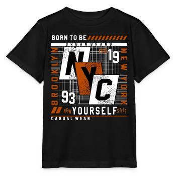 New York - Stanley/Stella Kinder T-Shirt MINI CREATOR  - Schwarz - Vorne - Mikhail (115cm)