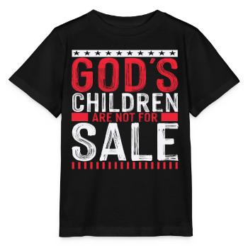 Les enfants de Dieu ne sont pas à vendre - T-shirt bio MINI CREATOR Stanley/Stella Enfant - noir - Devant - Mikhail (115cm)