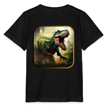 Dinosaur Dinosaurs Design - Stanley/Stella MINI CREATOR Kids’ T-Shirt - black - Front - Mikhail (115cm)