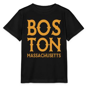 Boston - Massachusetts - United States of America - Stanley/Stella Kinder T-Shirt MINI CREATOR  - Schwarz - Vorne - Mikhail (115cm)