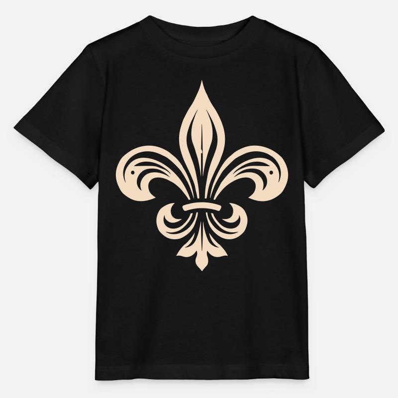 fleur de lys - T-shirt bio MINI CREATOR Stanley/Stella Enfant - noir