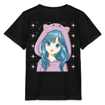 Manga Otaku Japanese Anime - Stanley/Stella MINI CREATOR Kids’ T-Shirt - black - Front - Mikhail (115cm)