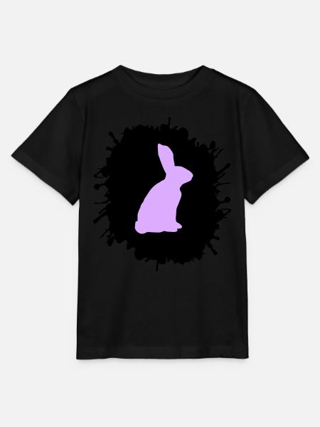 splatter hase - Stanley/Stella Kinder T-Shirt MINI CREATOR  - Schwarz