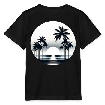 Ruhige Tropendämmerung - Stanley/Stella Kinder T-Shirt MINI CREATOR  - Schwarz - Vorne - Mikhail (115cm)