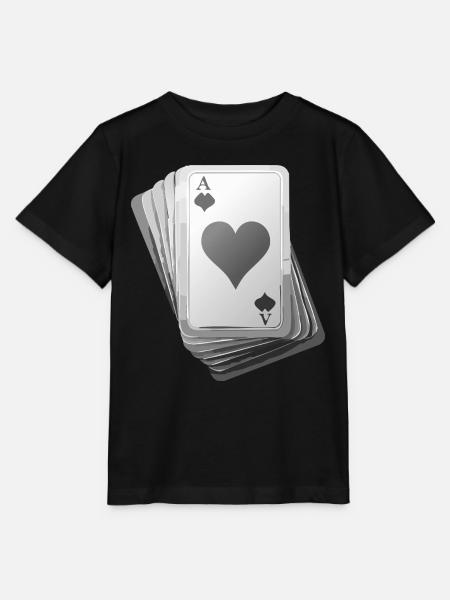 Cards black/white - Stanley/Stella Kinder T-Shirt MINI CREATOR - Schwarz