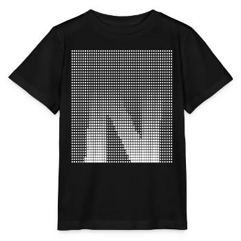 Lettre N, nom, la lettre N - T-shirt bio MINI CREATOR Stanley/Stella Enfant - noir - Devant - Mikhail (115cm)