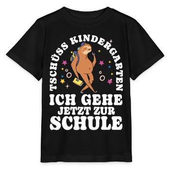 Einschulung Tschüss Kindergarten - Stanley/Stella Kinder T-Shirt MINI CREATOR  - Schwarz - Vorne - Mikhail (115cm)