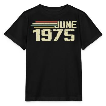 Juin 1975 Anniversaire Juin 1975 Juin 1975 Anniversaire - T-shirt bio MINI CREATOR Stanley/Stella Enfant - noir - Devant - Mikhail (115cm)