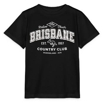 Brisbane Queensland country club - T-shirt bio MINI CREATOR Stanley/Stella Enfant - noir - Devant - Mikhail (115cm)
