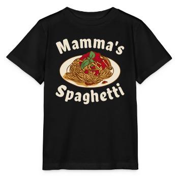Mamma's Spaghetti - Stanley/Stella Kinder T-Shirt MINI CREATOR  - Schwarz - Vorne - Mikhail (115cm)