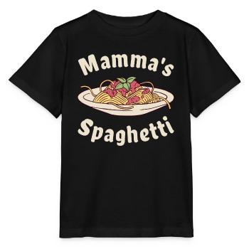 Mamma's Spaghetti - Stanley/Stella Kinder T-Shirt MINI CREATOR  - Schwarz - Vorne - Mikhail (115cm)