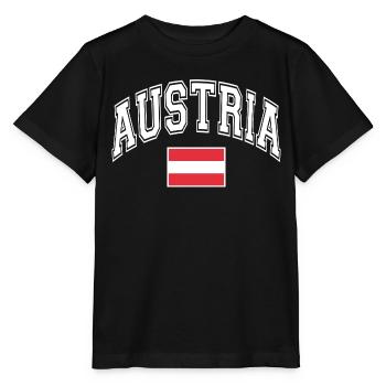 Autriche Autriche Drapeau - T-shirt bio MINI CREATOR Stanley/Stella Enfant - noir - Devant - Mikhail (115cm)