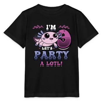 J’ai 9 ans, célébrons, 9 ans Axolotl - T-shirt bio MINI CREATOR Stanley/Stella Enfant - noir - Devant - Mikhail (115cm)