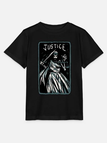 Justice Skeleton Skull Tarot Card - Stanley/Stella Kinder T-Shirt MINI CREATOR  - Schwarz