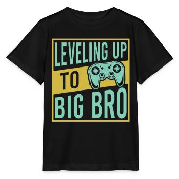 Gaming Gamer Brother Leveling Up To Big Bro - Stanley/Stella MINI CREATOR Kids’ T-Shirt - black - Front - Mikhail (115cm)