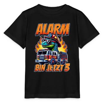 3 Geburtstag Junge Feuerwehr Geschenk - Stanley/Stella Kinder T-Shirt MINI CREATOR  - Schwarz - Vorne - Mikhail (115cm)