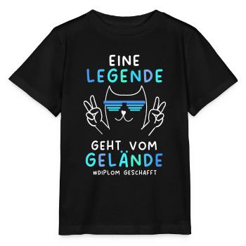 Diplom Geschafft 2024 - Stanley/Stella Kinder T-Shirt MINI CREATOR  - Schwarz - Vorne - Mikhail (115cm)
