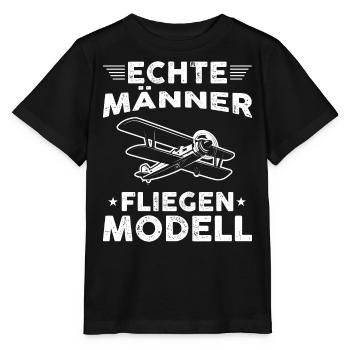 Modellfliegen | Männer Geschenkidee Modellflug - Stanley/Stella Kinder T-Shirt MINI CREATOR  - Schwarz - Vorne - Mikhail (115cm)
