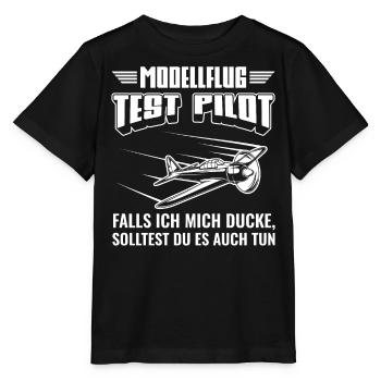 Modellfliegen | Modellflug Pilot Geschenk - Stanley/Stella Kinder T-Shirt MINI CREATOR  - Schwarz - Vorne - Mikhail (115cm)