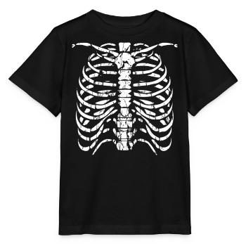 Halloween Skeleton Costume Bone Outfit - Stanley/Stella MINI CREATOR Kids’ T-Shirt - black - Front - Mikhail (115cm)