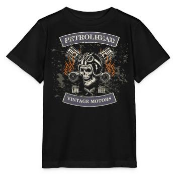 Petrolhead - Vintage Motors MC - Stanley/Stella Kinder T-Shirt MINI CREATOR  - Schwarz - Vorne - Mikhail (115cm)