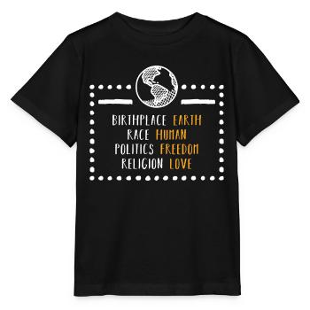 Paix mondiale pour un monde en paix - T-shirt bio MINI CREATOR Stanley/Stella Enfant - noir - Devant - Mikhail (115cm)