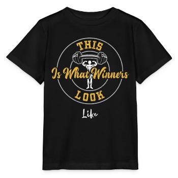 This Is What Winners Look Like - Stanley/Stella Kinder T-Shirt MINI CREATOR  - Schwarz - Vorne - Mikhail (115cm)