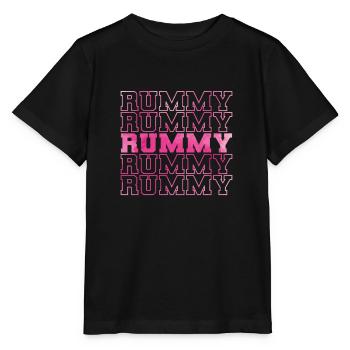 Rummy Playing Cards Hobby Romme Card Game - Stanley/Stella MINI CREATOR Kids’ T-Shirt - black - Front - Mikhail (115cm)