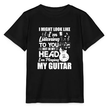 Gitarrist - Stanley/Stella Kinder T-Shirt MINI CREATOR  - Schwarz - Vorne - Mikhail (115cm)