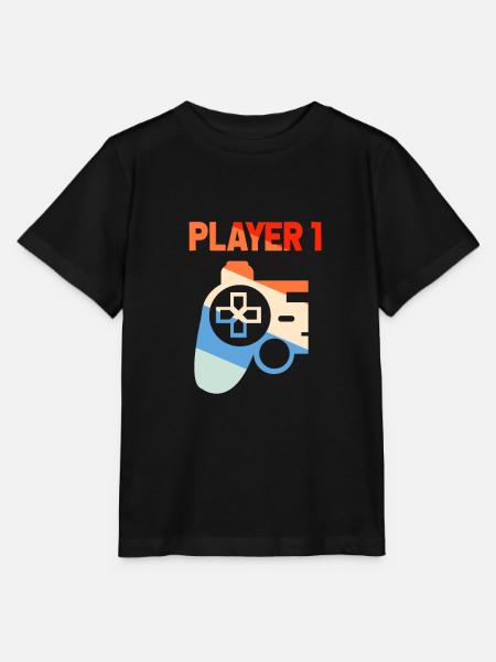 Player 1 - Stanley/Stella Kinder T-Shirt MINI CREATOR - Schwarz