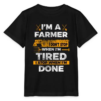 Agriculteur agriculteur - T-shirt bio MINI CREATOR Stanley/Stella Enfant - noir - Devant - Mikhail (115cm)