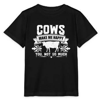 vaches - T-shirt bio MINI CREATOR Stanley/Stella Enfant - noir - Devant - Mikhail (115cm)