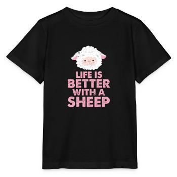 Mouton mouton mouton mouton agneau agneau cadeau - T-shirt bio MINI CREATOR Stanley/Stella Enfant - noir - Devant - Mikhail (115cm)
