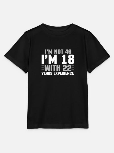 40th birthday - Stanley/Stella MINI CREATOR Kids’ T-Shirt - black
