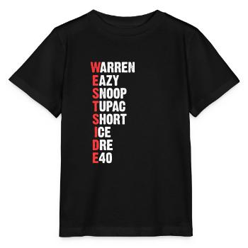 Westside Hip Hop West Coast Rap 90 Cadeau - T-shirt bio MINI CREATOR Stanley/Stella Enfant - noir - Devant - Mikhail (115cm)