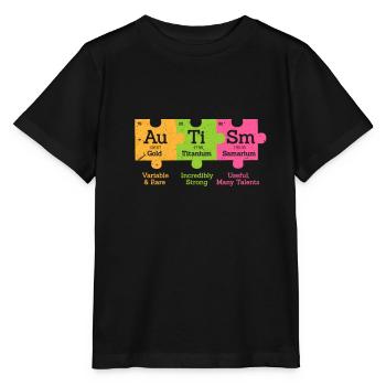 Autism Autist Asperger Syndrome Gift - T-shirt bio MINI CREATOR Stanley/Stella Enfant - noir - Devant - Mikhail (115cm)
